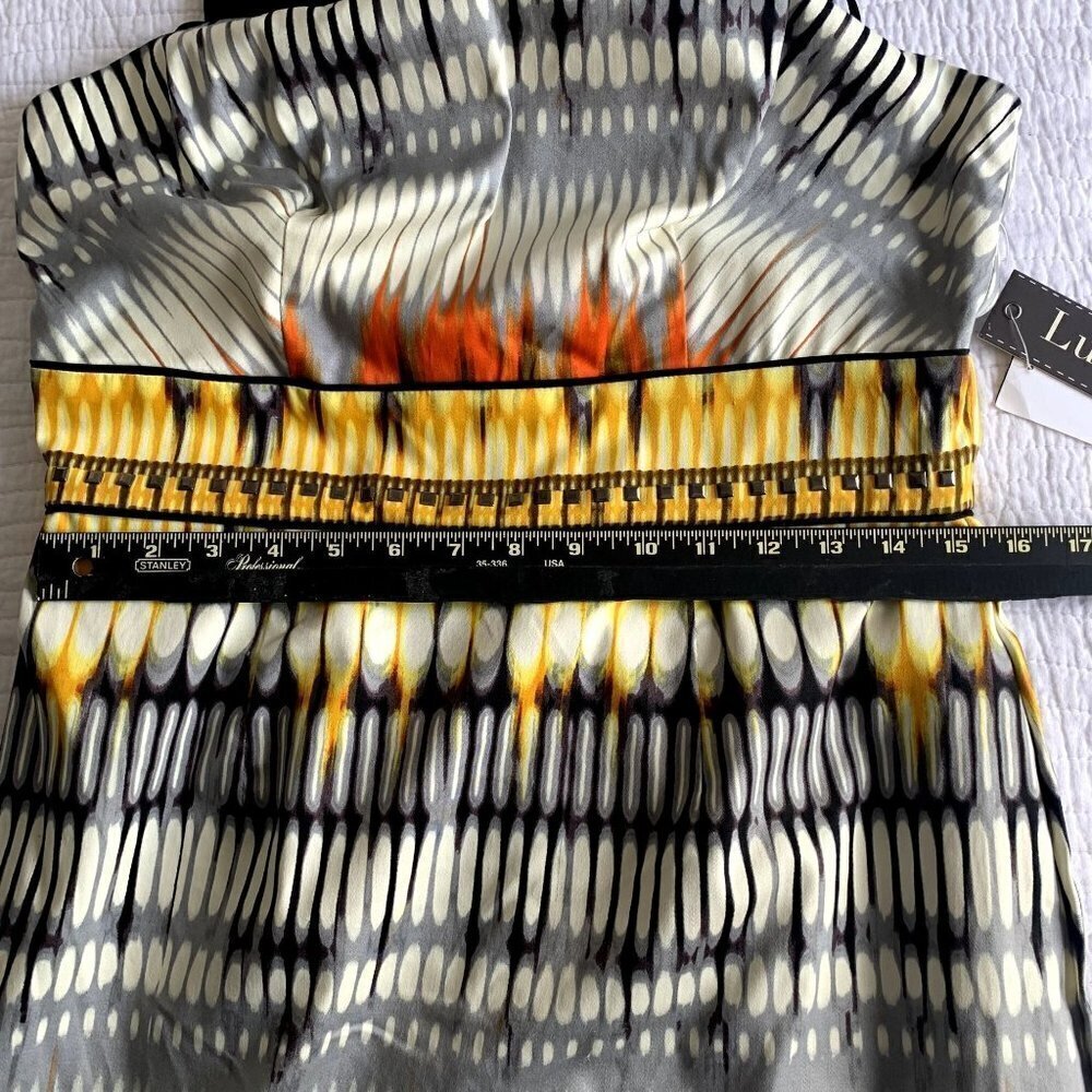 Luxology Tribal Print Sleeveless Cotton Dress Size 10 NEW - Picture 9 of 11